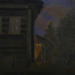 У дома. Вечер. Август