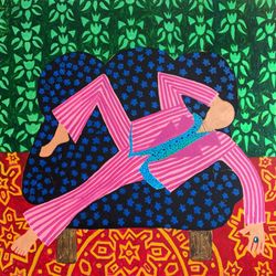 The artist resting after a concert