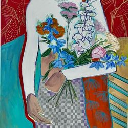 Girl with flowers