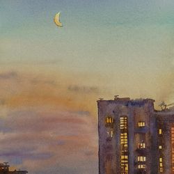Вечерняя тишина. Город