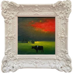 Cow and red cloud
