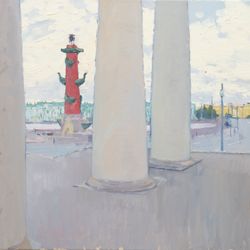 Петербург. Зимний дворец сквозь колонны Биржи