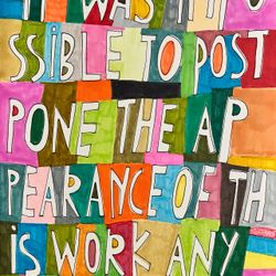 It Was Impossible to Postpone