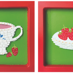 Диптих "Чай с клубникой"