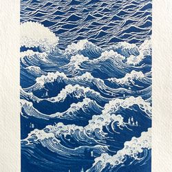 blue people walking || condition → 1 sea inside sea