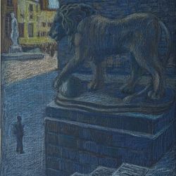 Лев зимой