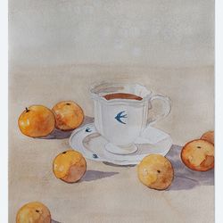 Кружка с мандаринами