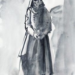 Девушка в старинном костюме