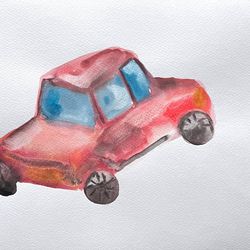 Машинка красная
