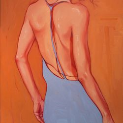 Девушка в светло-голубом платье (The woman in light blue dress)