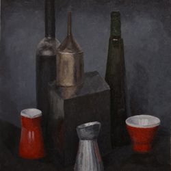 Натюрморт с сосудами, в т. ч. красными