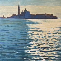 Солнечные лучи на воде. Венеция