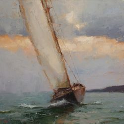 Уходящий от бури. Море
