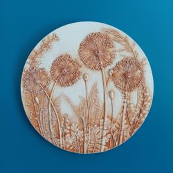 Ботанический барельеф "ALLIUM #6"