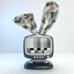 Black & White Pearl Bunny TV