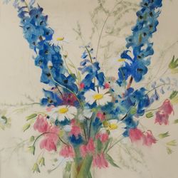 Весенний букет пастелью