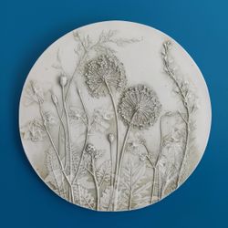 Ботанический барельеф "ALLIUM #1"