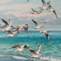 Чайки. Море