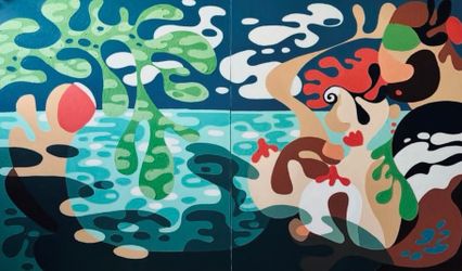 Диптих "Большая ступня в мальдивских этюдах"