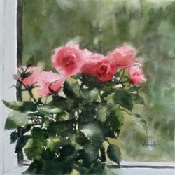 Роза в дождливый день