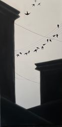 No.6 Music on wires. L.Einaudi FLY. Серия работ "T I M E F L I E S"