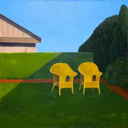 Two yellow chairs