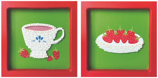 Диптих "Чай с клубникой"