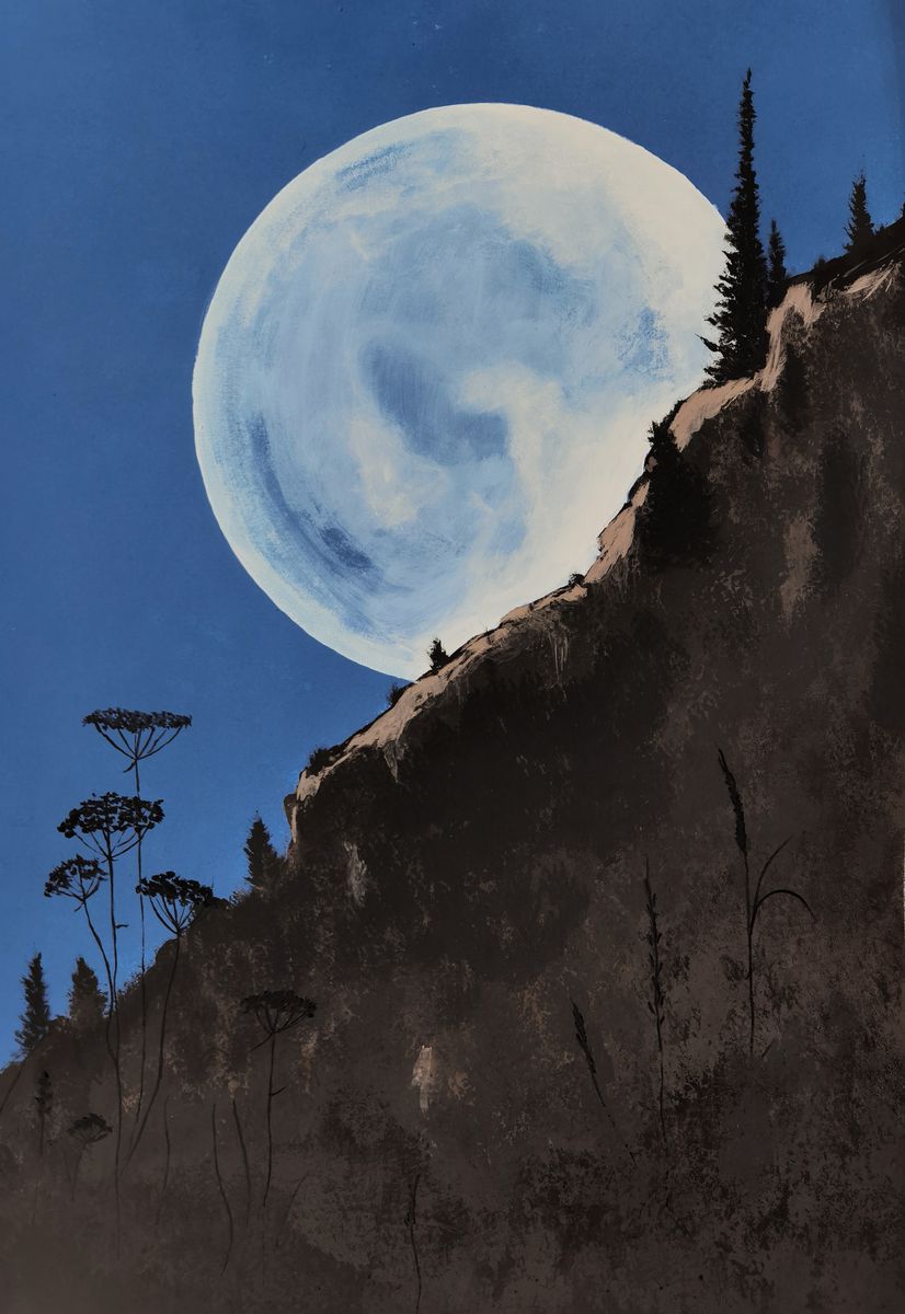 Картина, живопись Полнолуние – Никита Лобачёв, 62 x 92 см, №12891 ...
