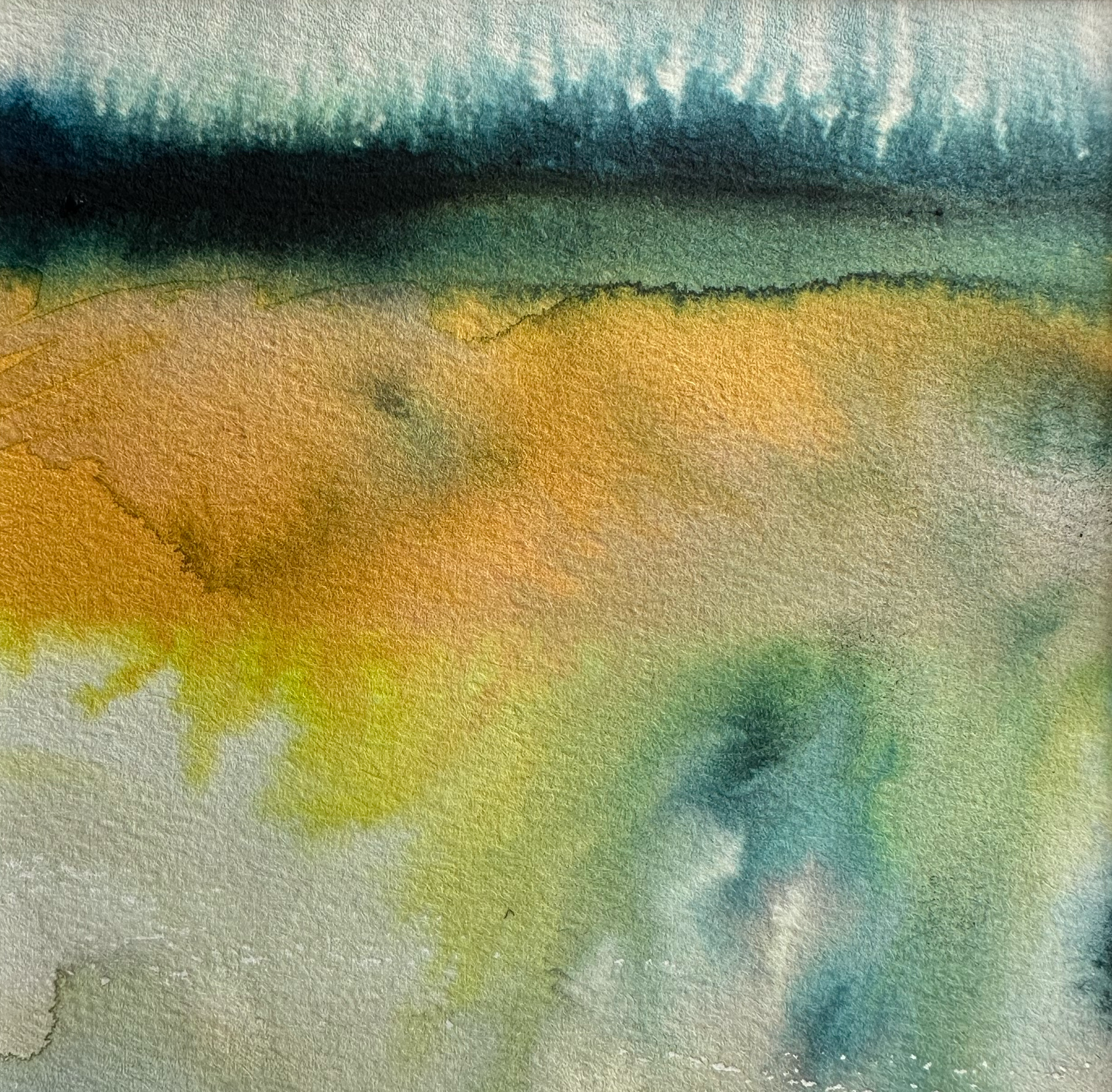 Анастасия Попова (Авторская графика - 
                  30 x 30 см) Вечер на Сылве, часть I