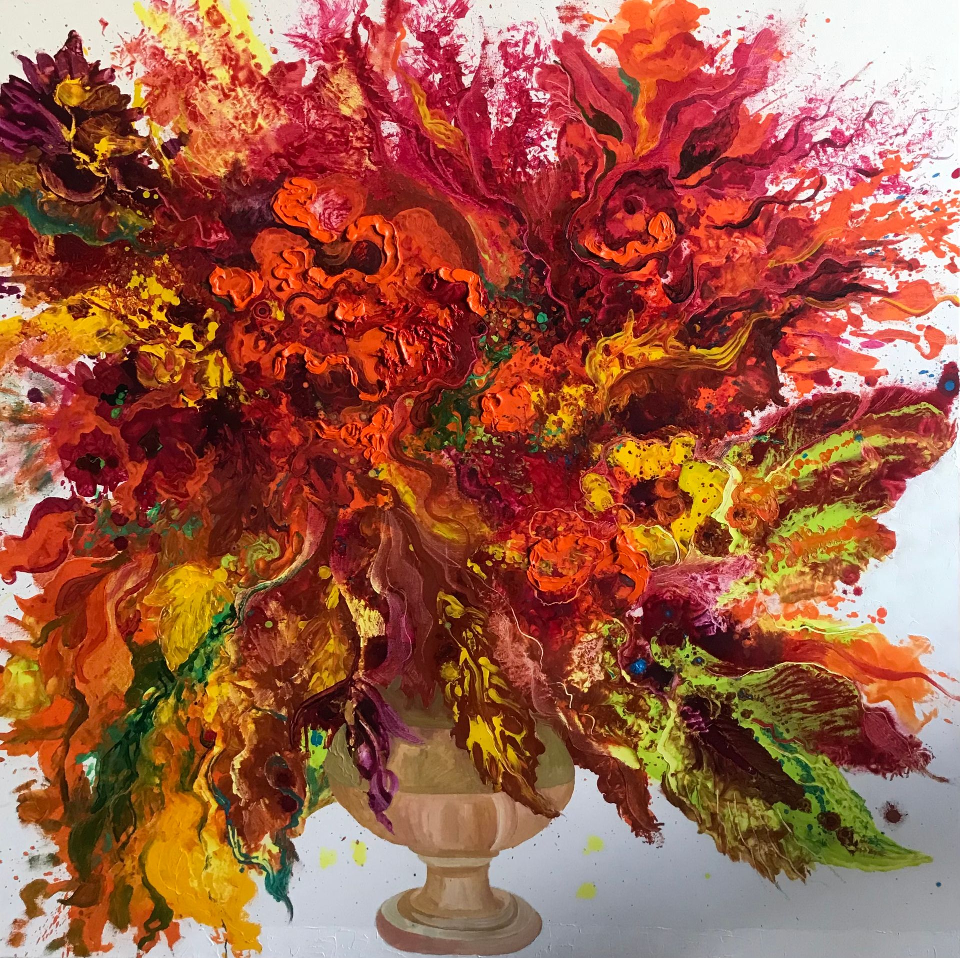 Марина Тийк (Картина, живопись - 
                  100 x 100 см) Осенний букет