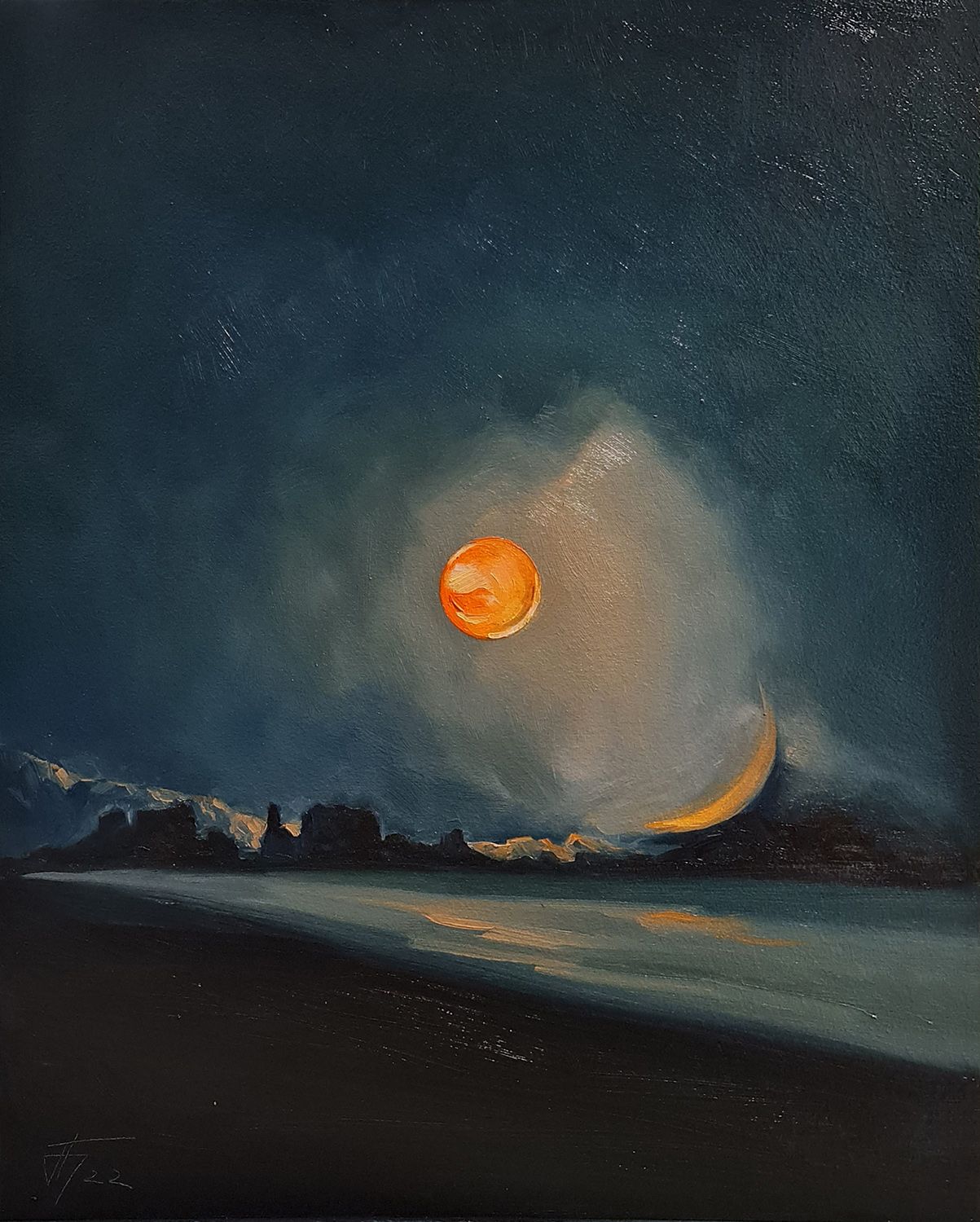 Александр Буданов (Авторская графика - 
                  40 x 50 см) Небесное явление 4