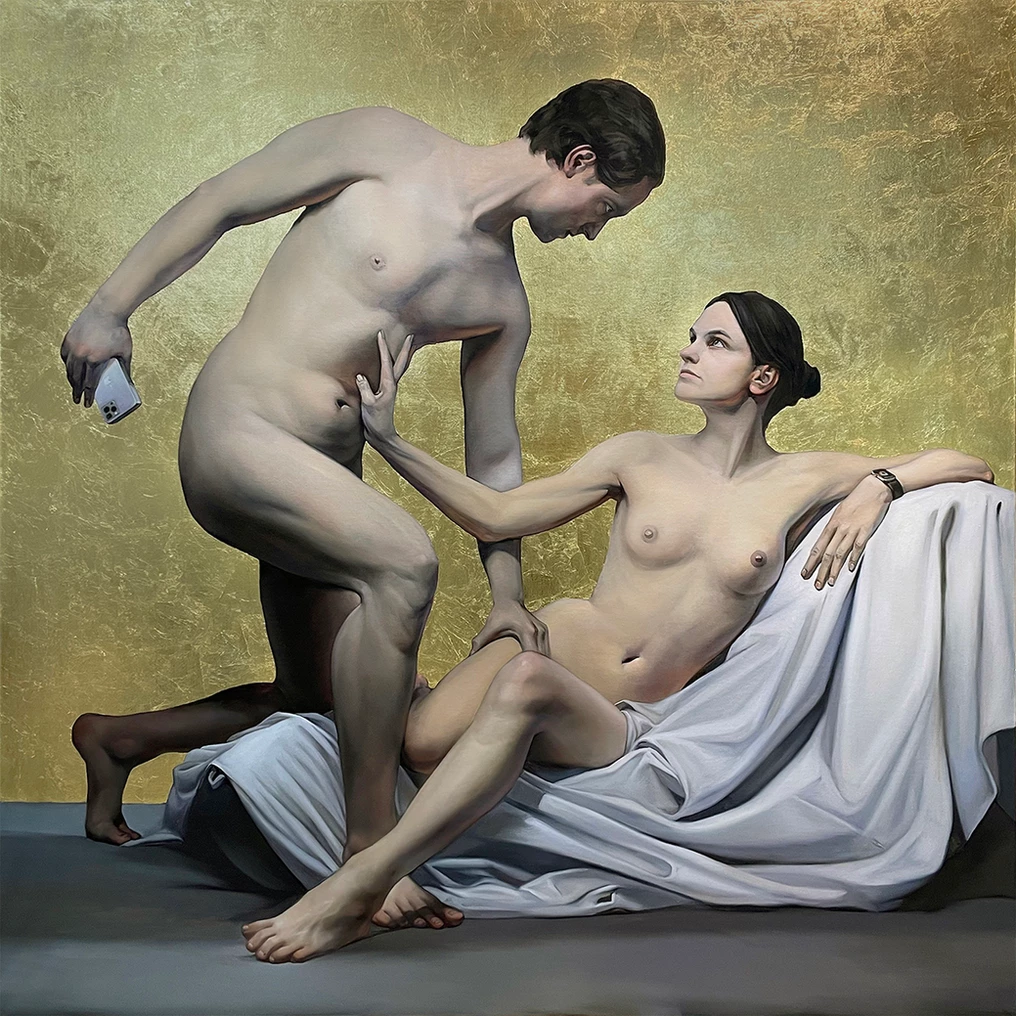 Наталья Гудович (Картина, живопись - 
                  190 x 190 см) Saturnus e Cybele