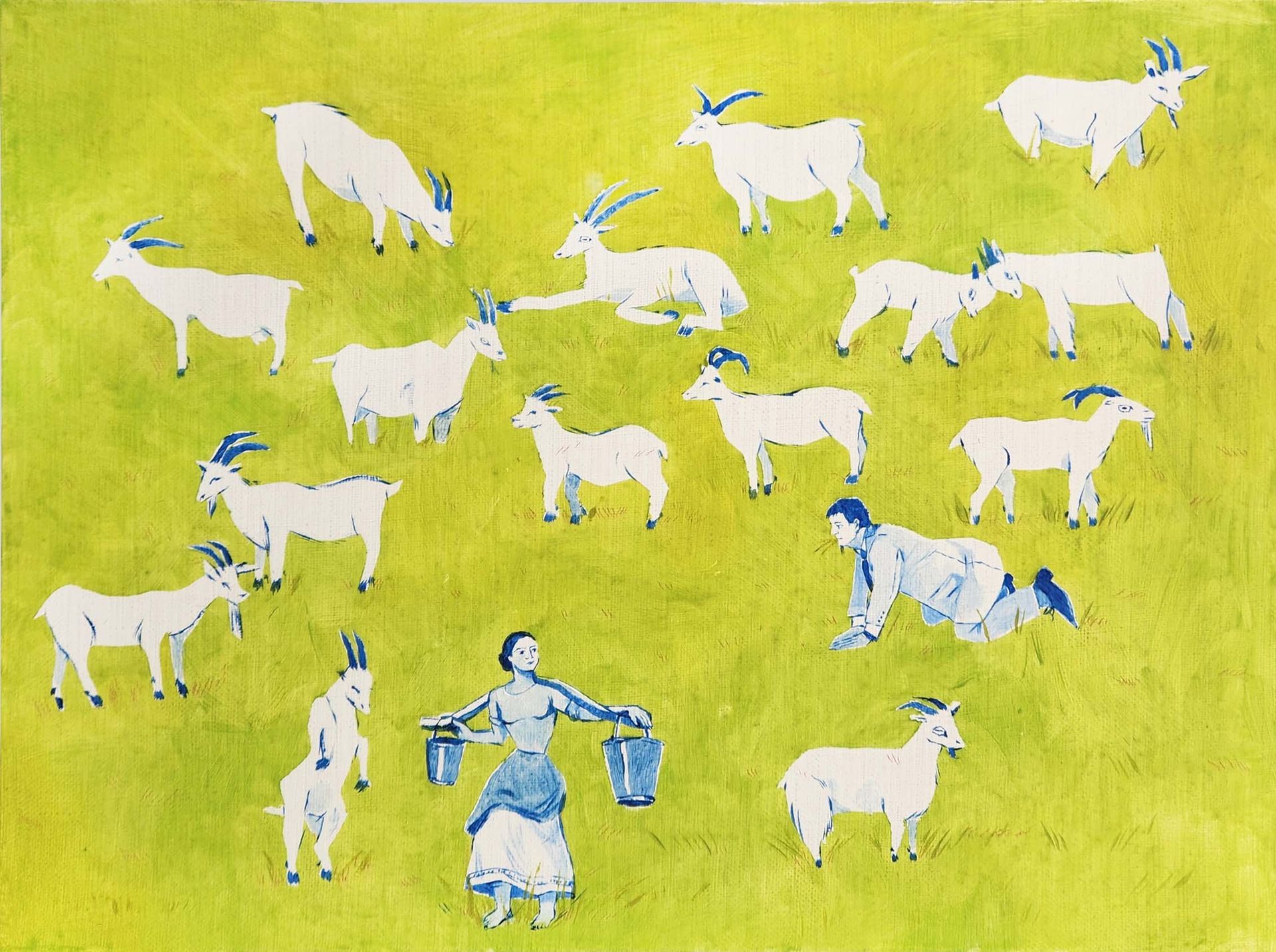 Анастасия Шемякина (Картина, живопись - 
                  40 x 30 см) Скотный двор