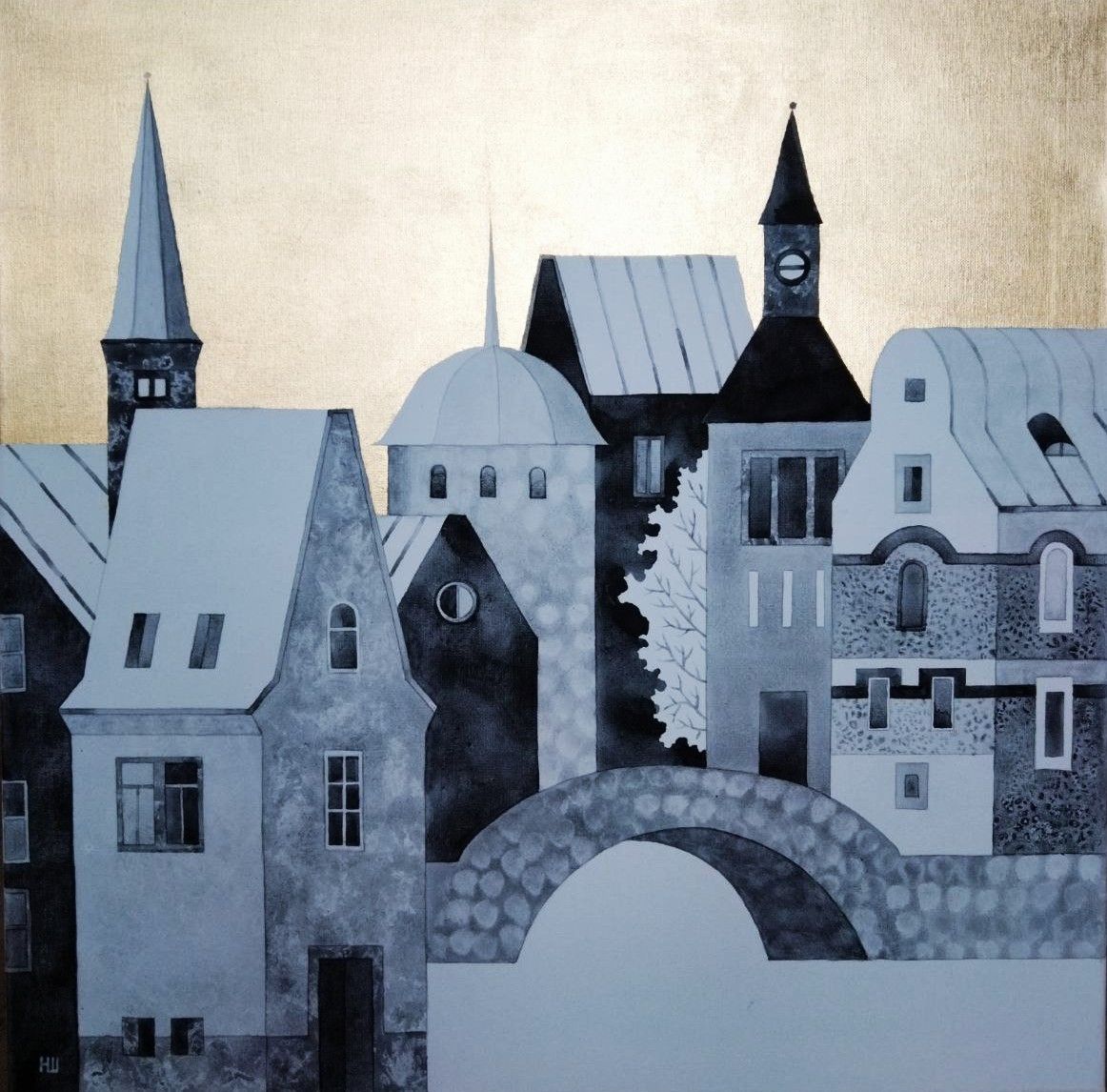 Наталья Шушпанова (Картина, живопись - 
                  60 x 60 см) Каменный город 2