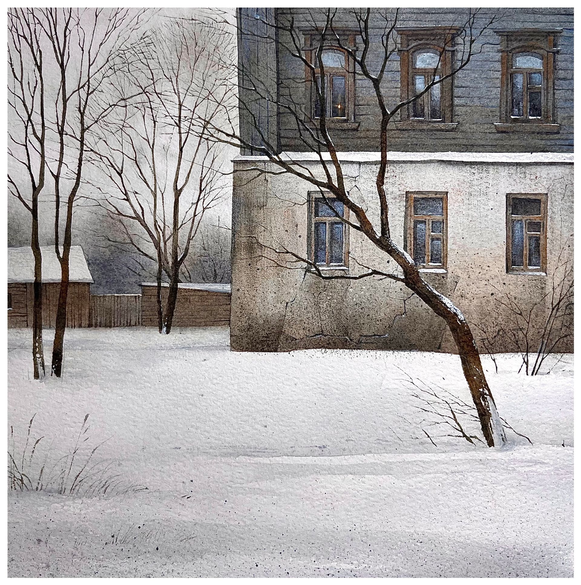 Ангелина Иванова (Авторская графика - 
                  20 x 20 см) Старый район