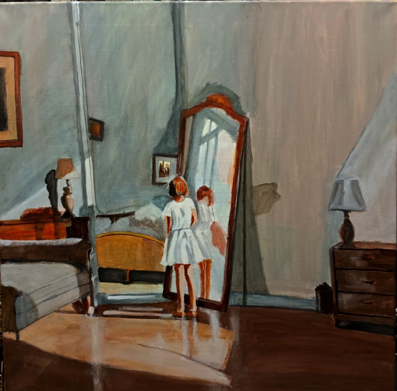 Ольга Чужакова (Картина, живопись - 
                  60 x 60 см) Новое платье