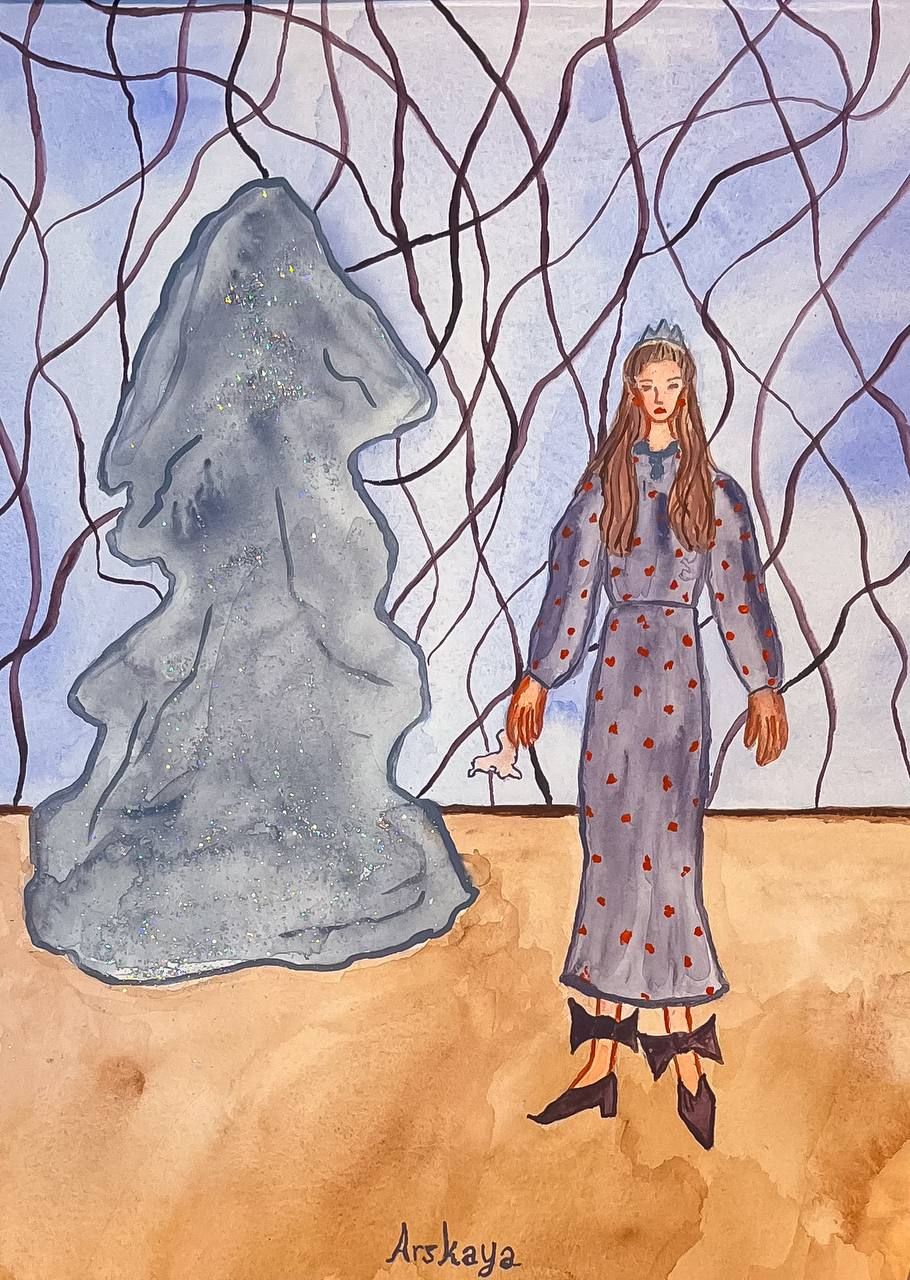 Мира Арская (Авторская графика - 
                  21 x 29.7 см) Январь