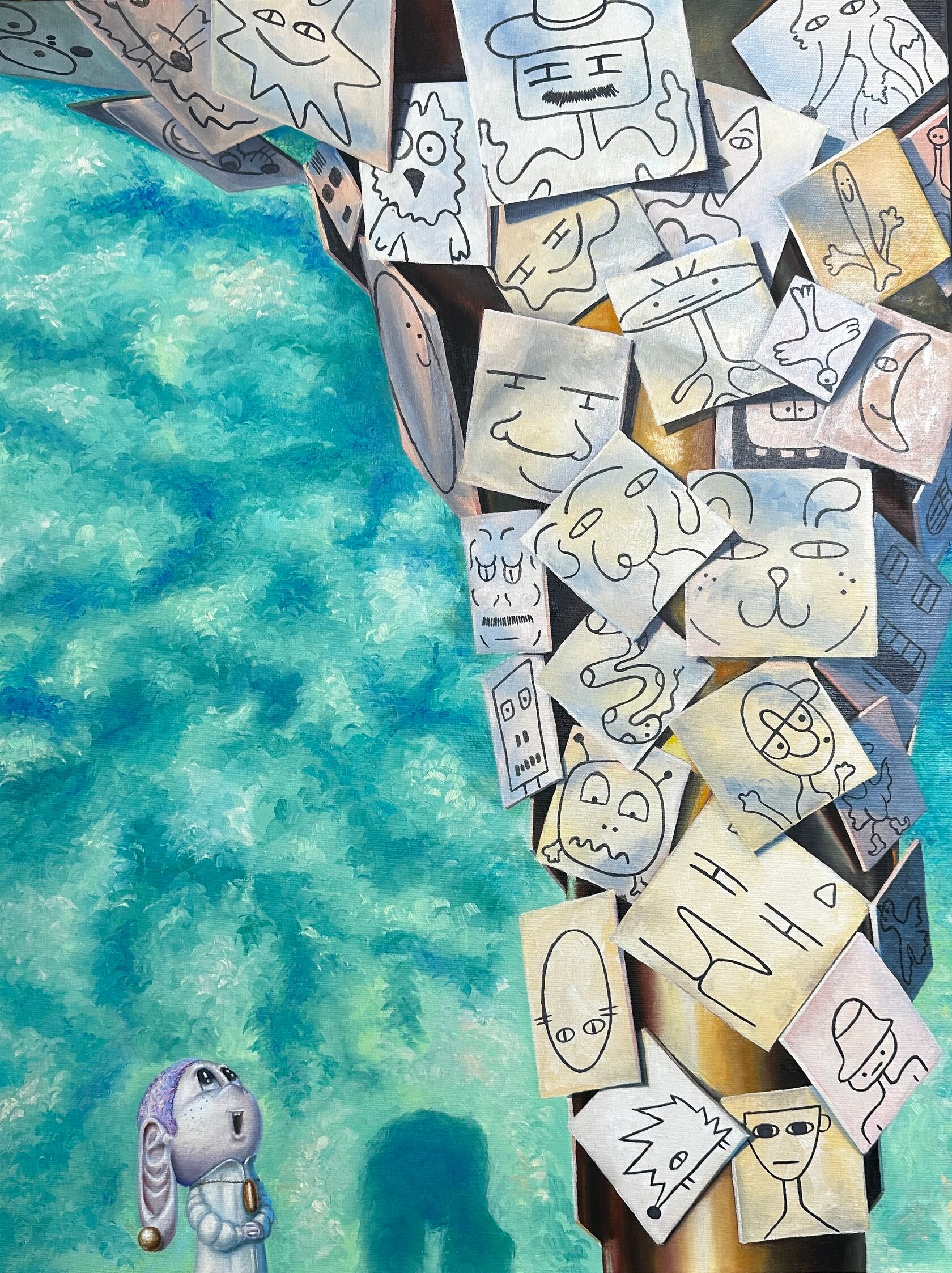 Дима Смольянинов (Картина, живопись - 
                  60 x 80 см) Beings #8