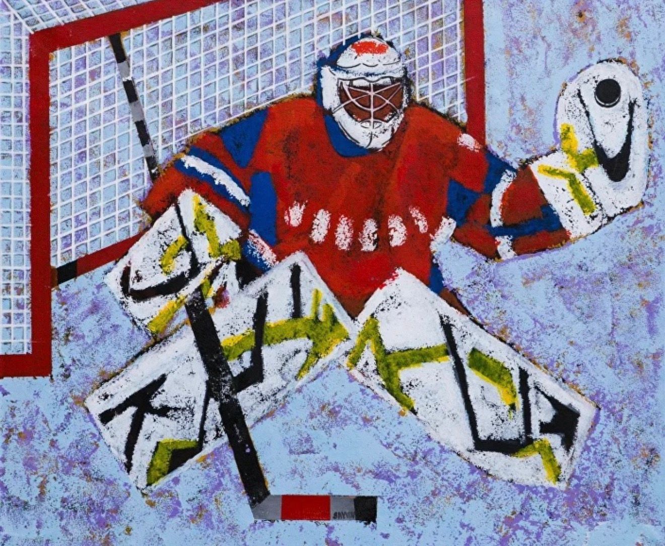 Алексей Савин (Картина, живопись - 
                  120 x 100 см) Goalkeeper