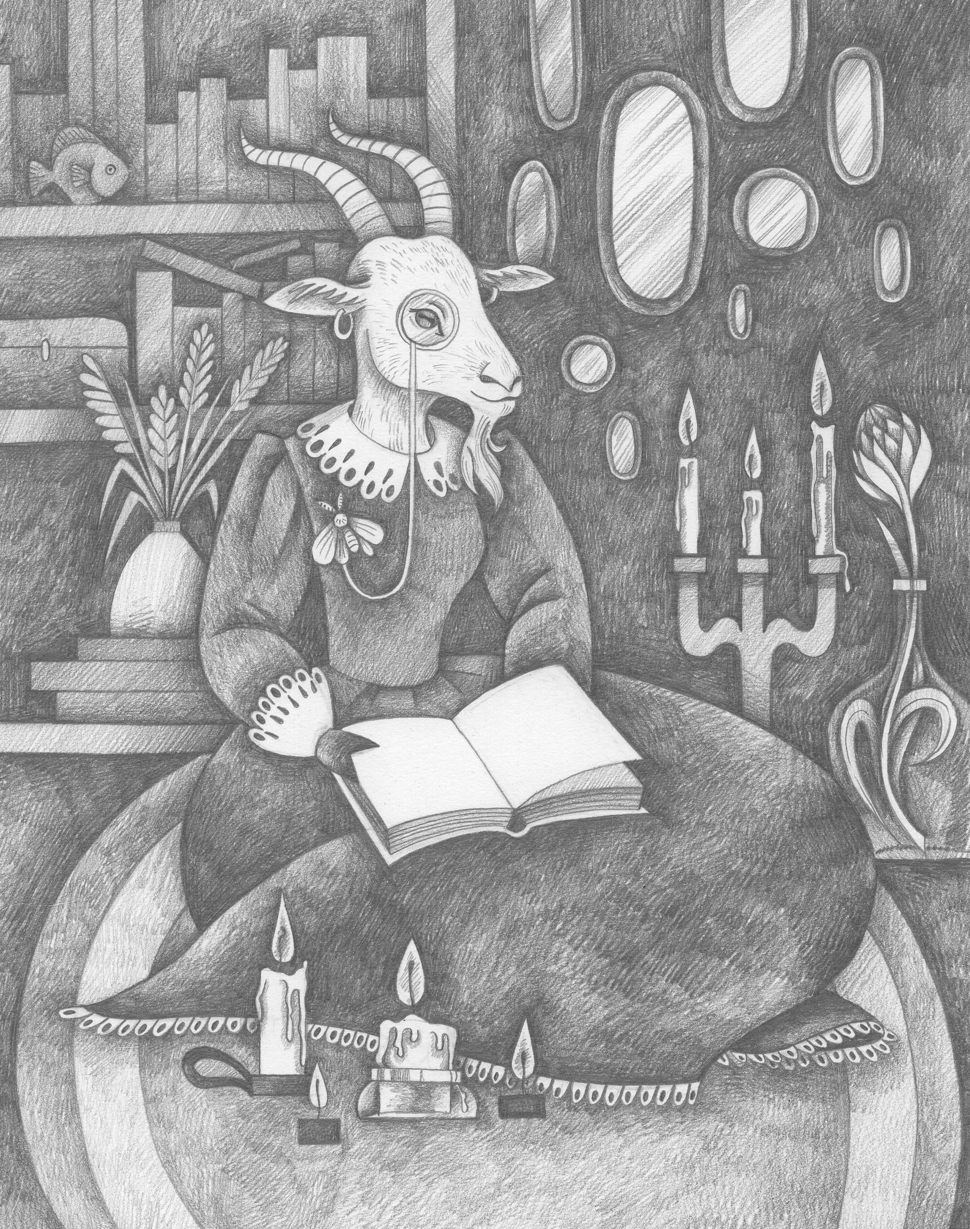 Витана Маковская (Авторская графика - 
                  21 x 29.7 см) Читательница