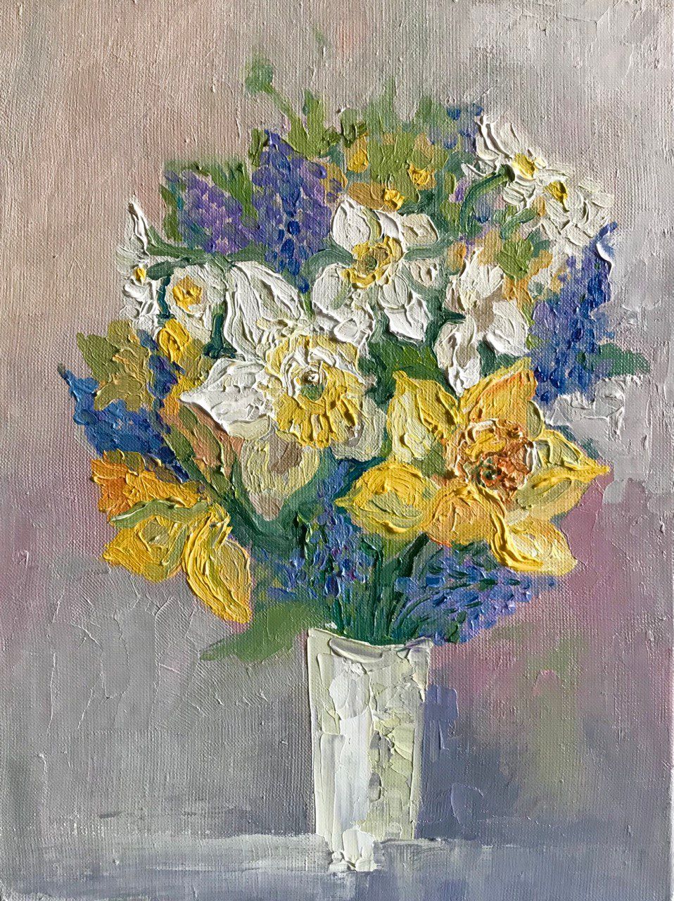 Марина Тийк (Картина, живопись - 
                  30 x 40 см) Весенний букет, нарциссы