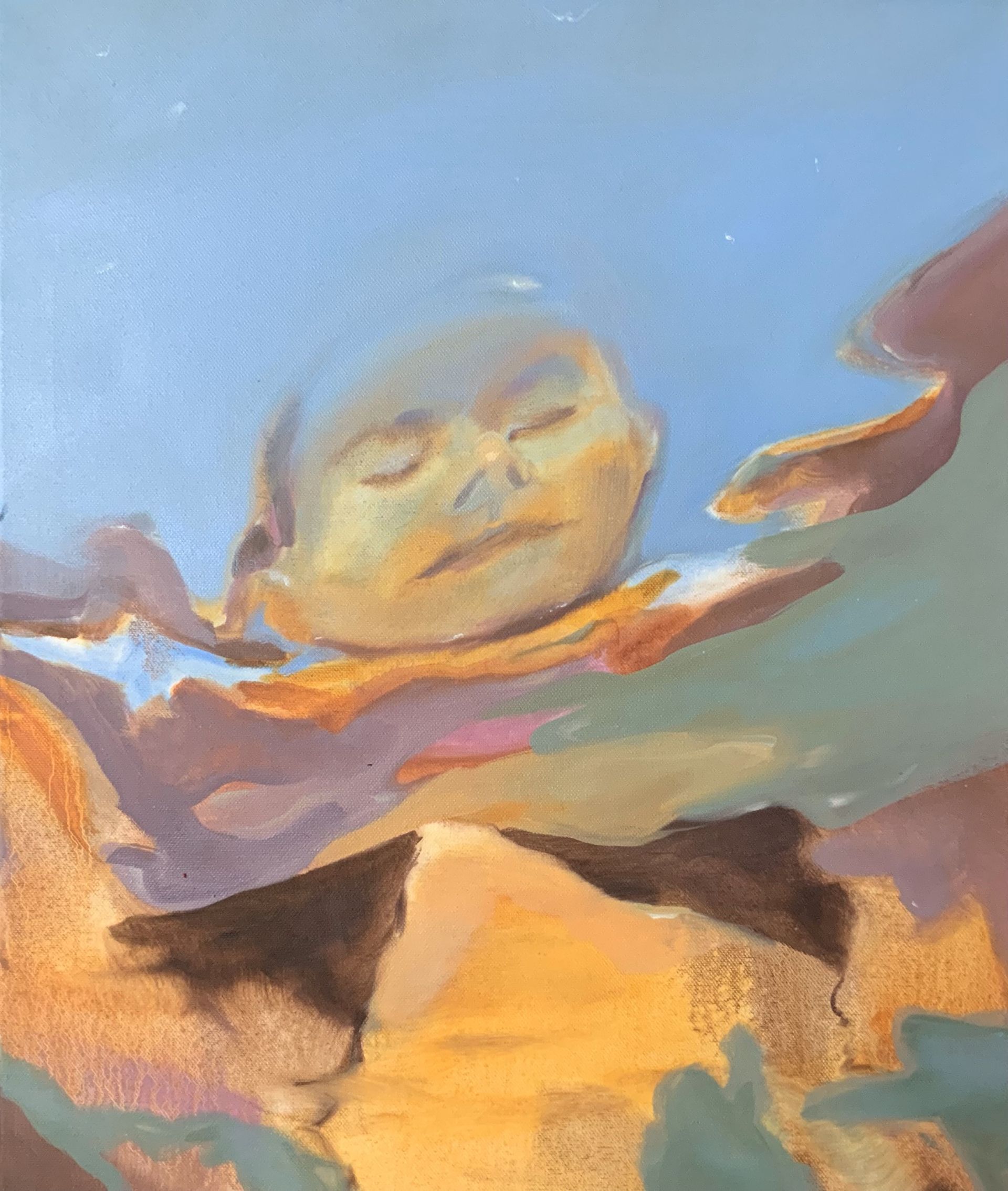 Надежда Прадес (Картина, живопись - 
                  46 x 55 см) Небо-вода