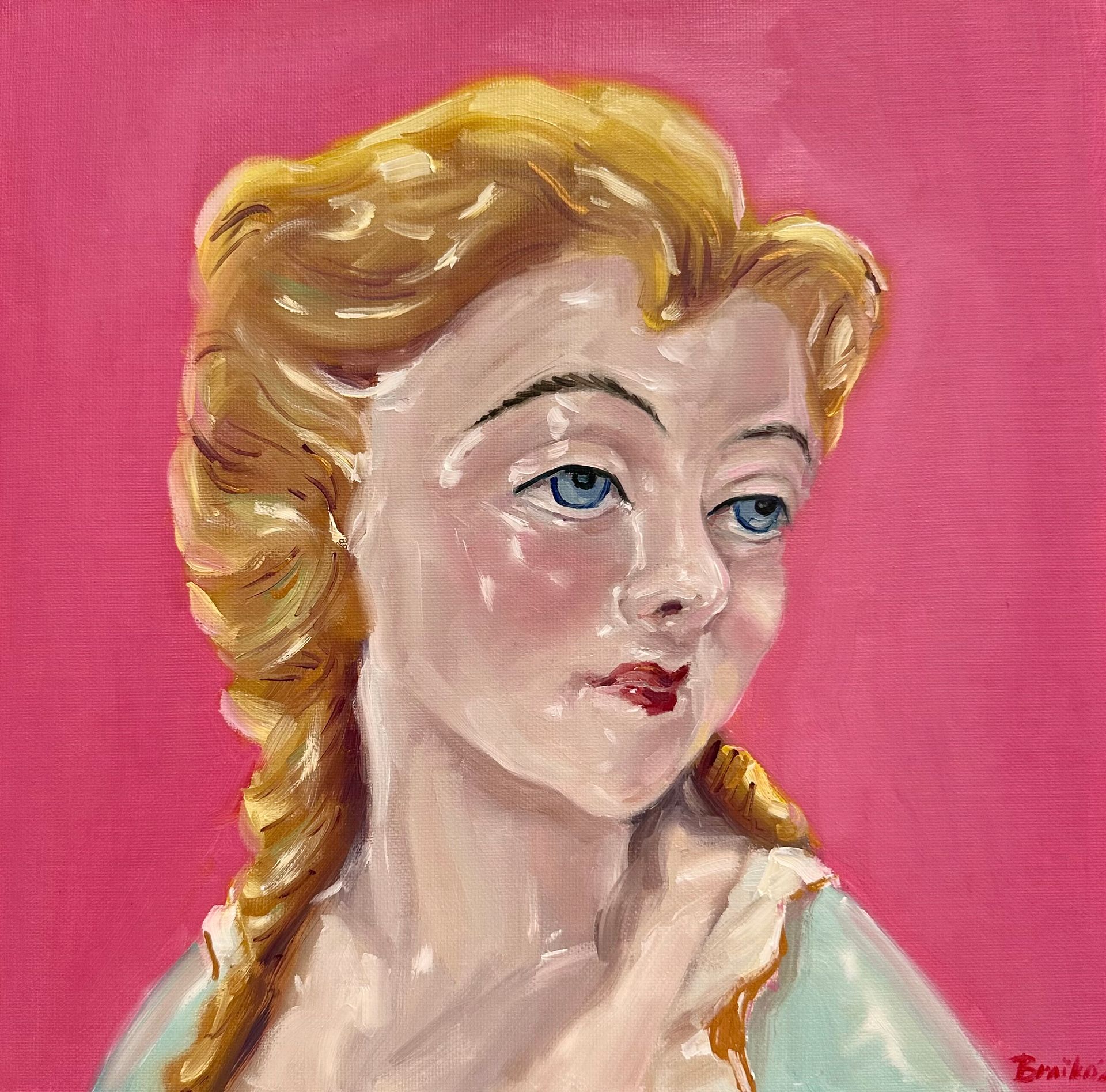 Катерина Брайко (Картина, живопись - 
                  30 x 30 см) Кукла