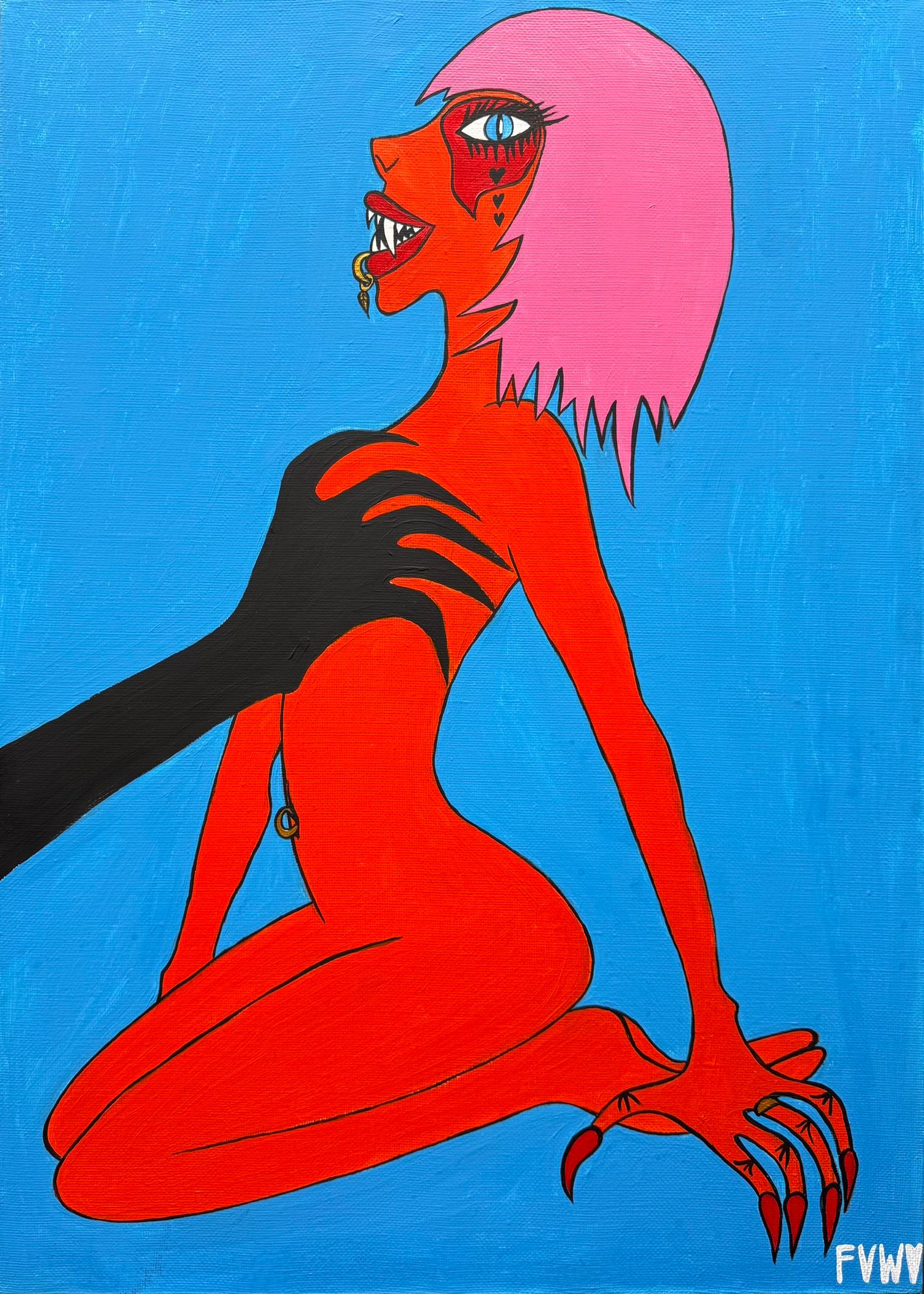 Виолетта Киселева (Картина, живопись - 
                  50 x 70 см) Luna Inferna