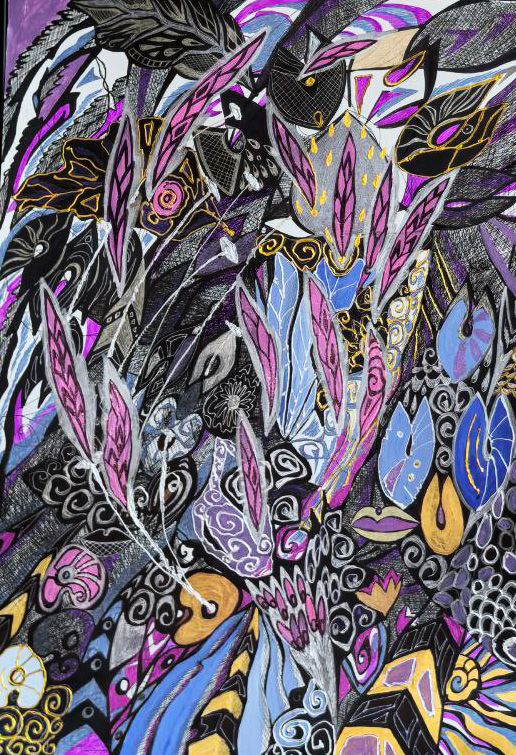 Ирина Шумская (Авторская графика - 
                  40 x 60 см) Букет победителя