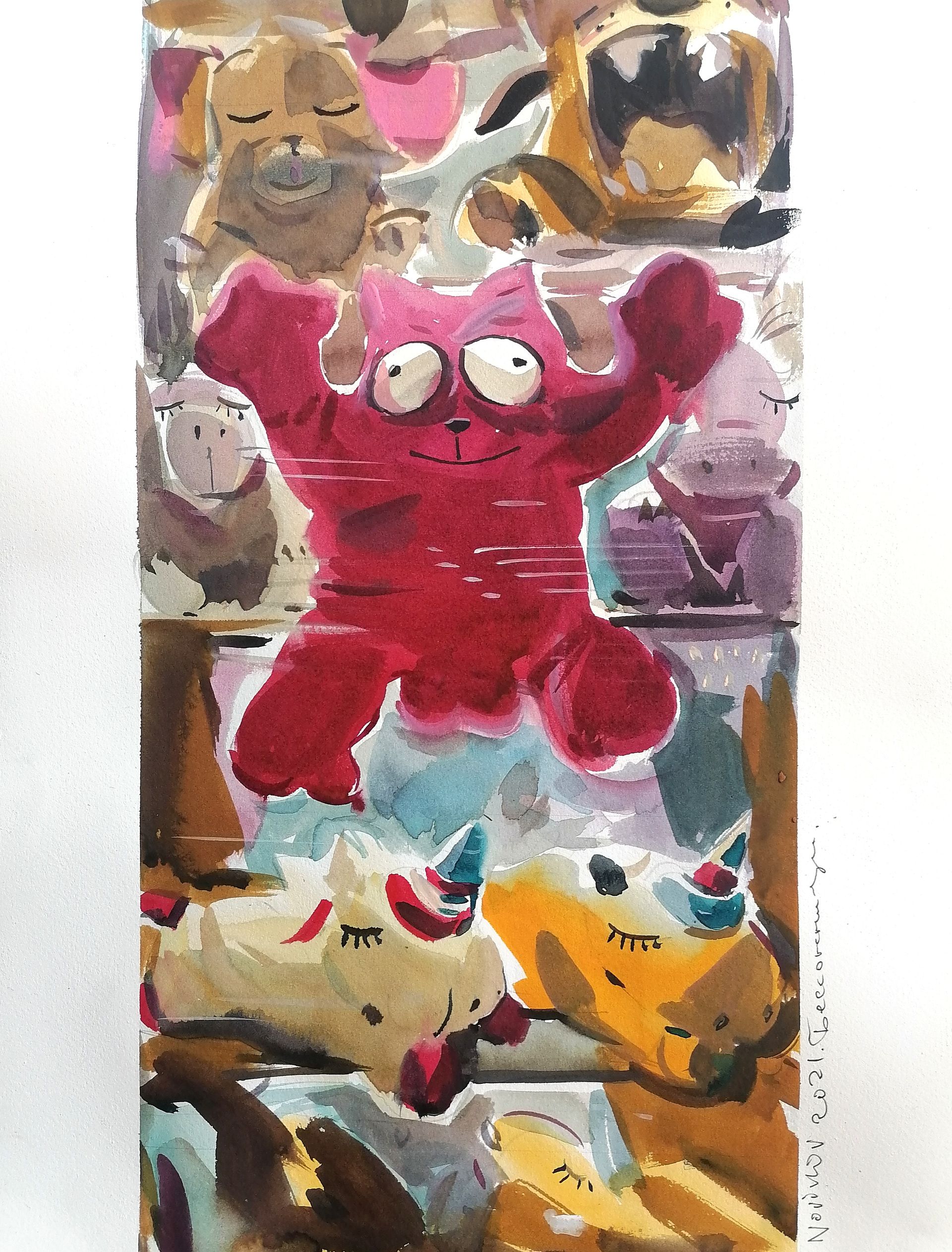 Андрей Новиков (Авторская графика - 
                  30 x 40 см) Бессонница