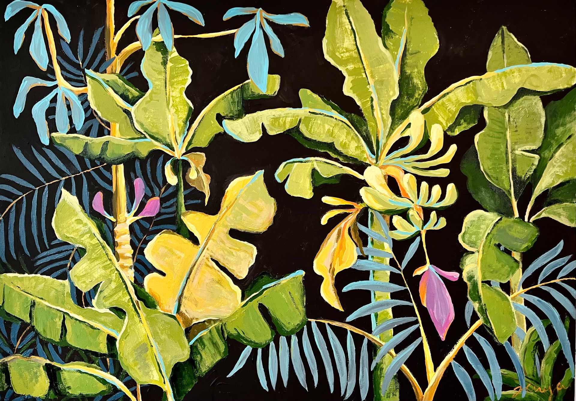 Jenya Jary (Картина, живопись - 
                  100 x 70 см) Цветок банана