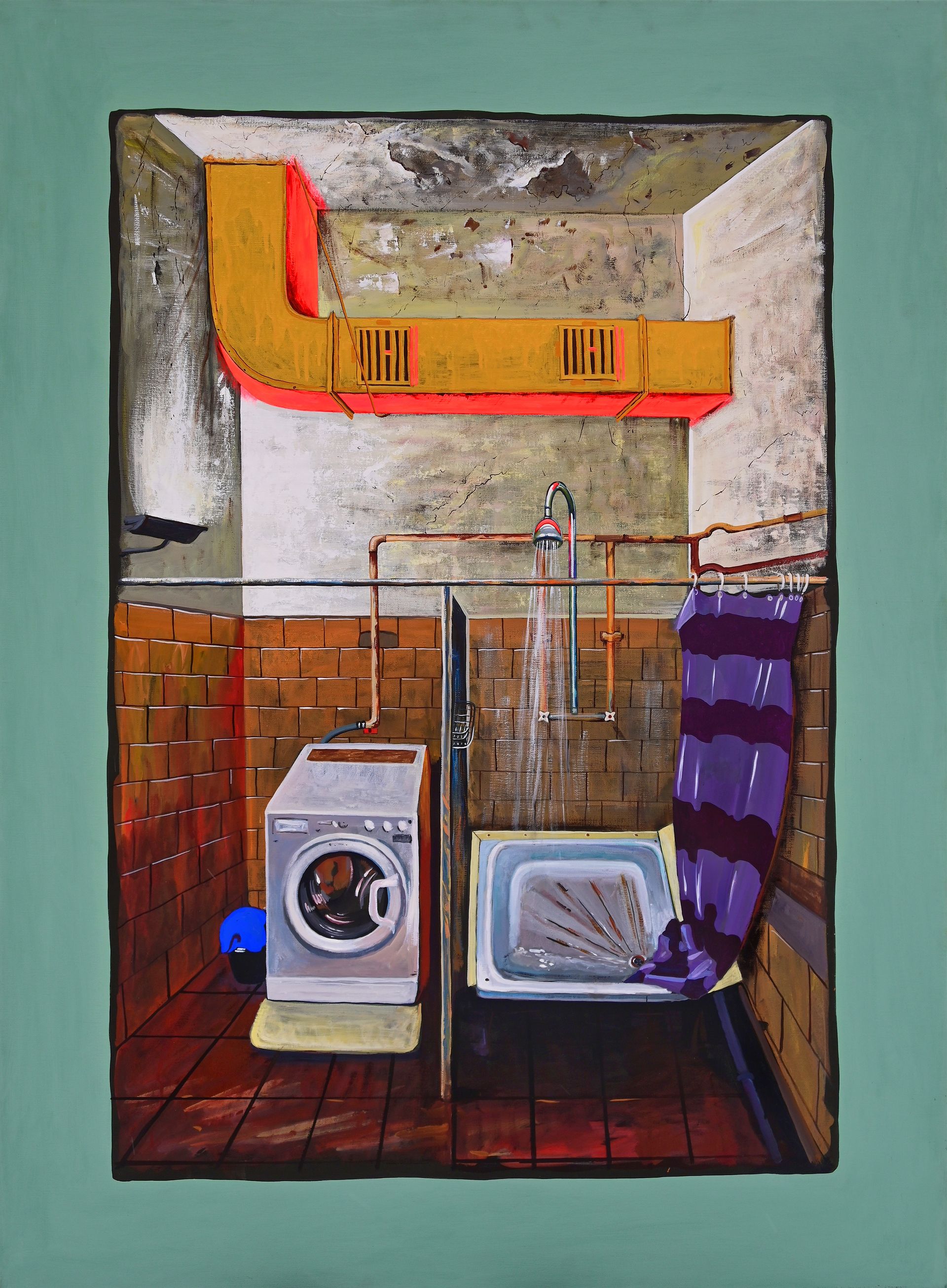 Анастасия Нестерова (Картина, живопись - 
                  105 x 147 см) Из серии "Мой завод. Горячая вода"