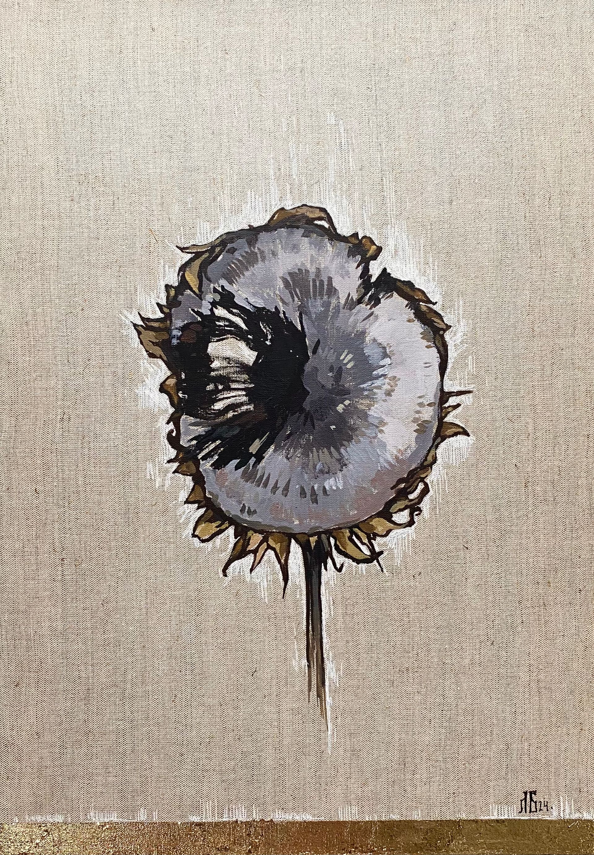 Лиза Бородинова (Картина, живопись - 
                  40 x 50 см) Подсолнухи. Закат. Часть диптиха