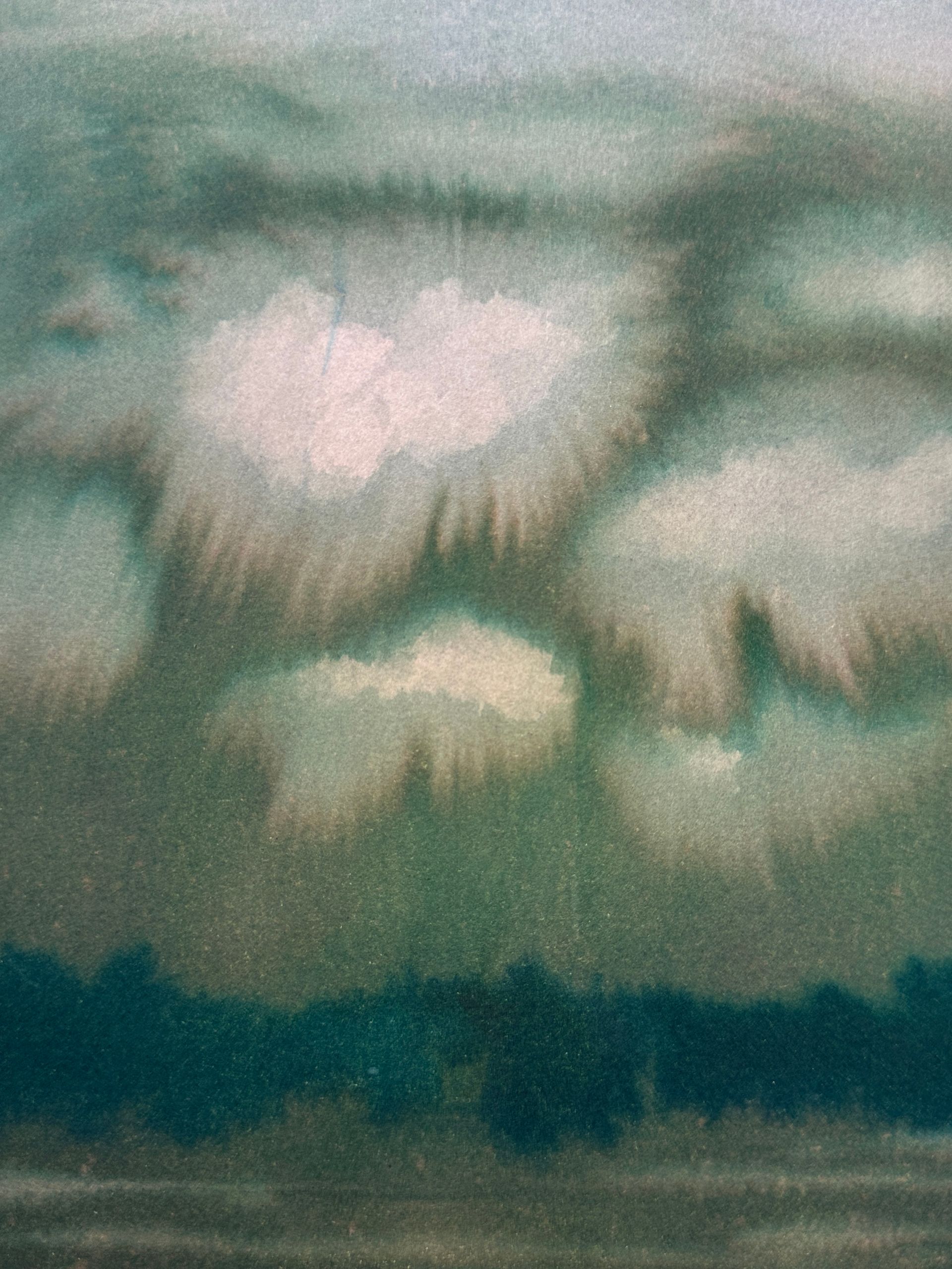 Анастасия Попова (Авторская графика - 
                  40 x 50 см) Грозовая ночь